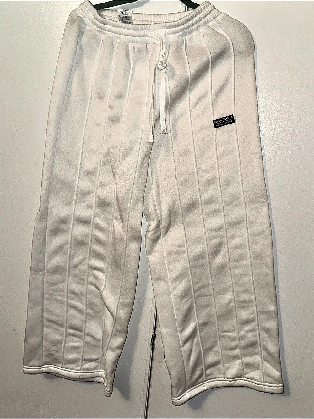 adidas White Wide Leg Pants Like New